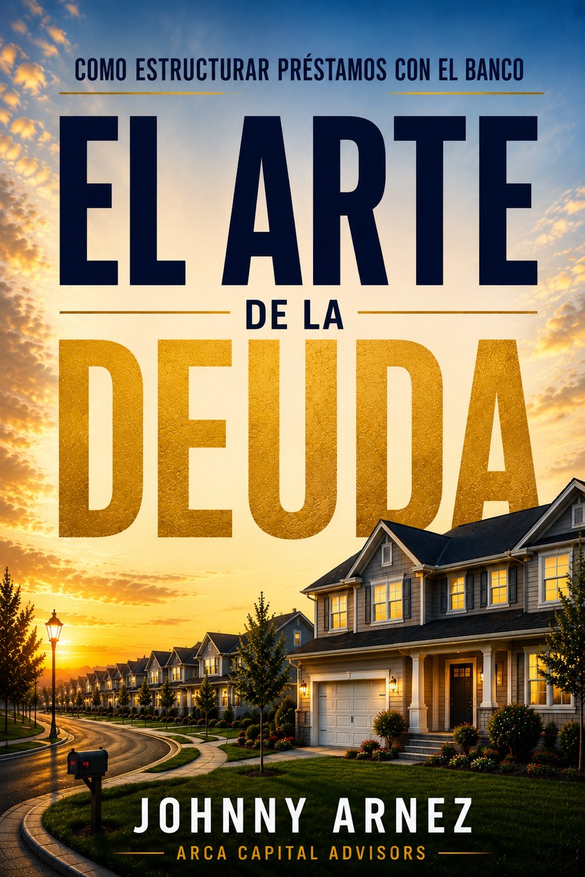 Portada del libro El Arte de la Deuda de Johnny Arnez — guía de crédito y bienes raíces